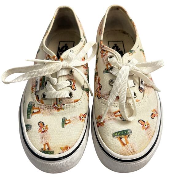 Vans Authentic Men's 4 Shoes Digi Hula Girls Tiki Hawaiian Canvas Skate Sneakers - Picture 1 of 6